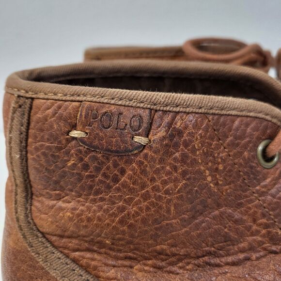 POLO RALPH LAUREN Umar Boots Mens 7 Ankle Chukka Brown Tumbled Leather Lace Up main image 9